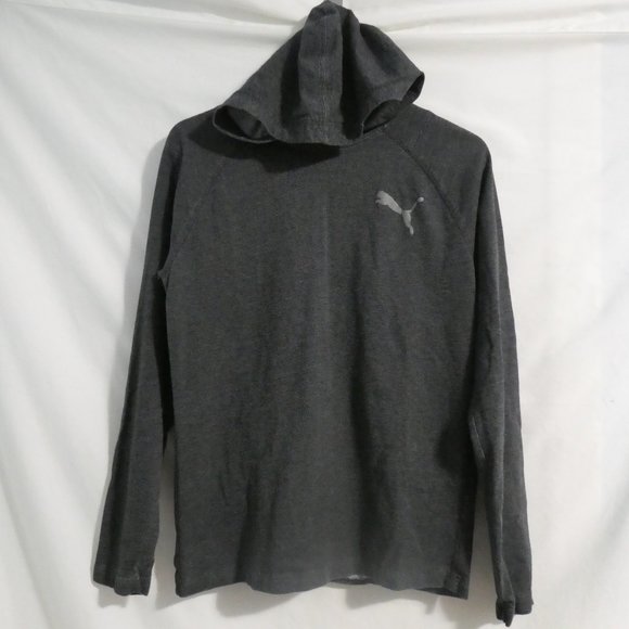 PUMA charcoal long sleeve hoodie, small BNWOT - Picture 1 of 16